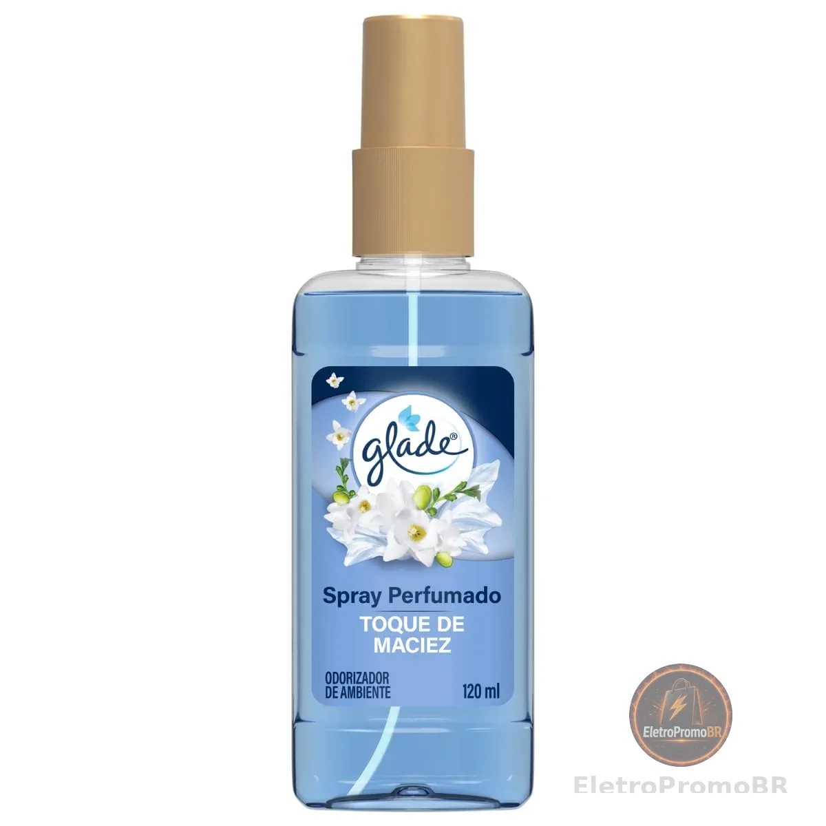 Glade Aromatizador de Ambiente, Toque de Maciez com Óleos Essenciais, Spray Perfumado 120ml