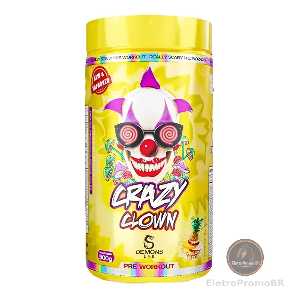 Pré-treino Crazy Clown Aminoácidos Pó 300g Demons Lab Vitamina