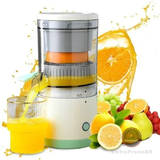 Espremedor De Laranja Frutas Elétrico Portátil Bivolt Extrator Recarregável USB