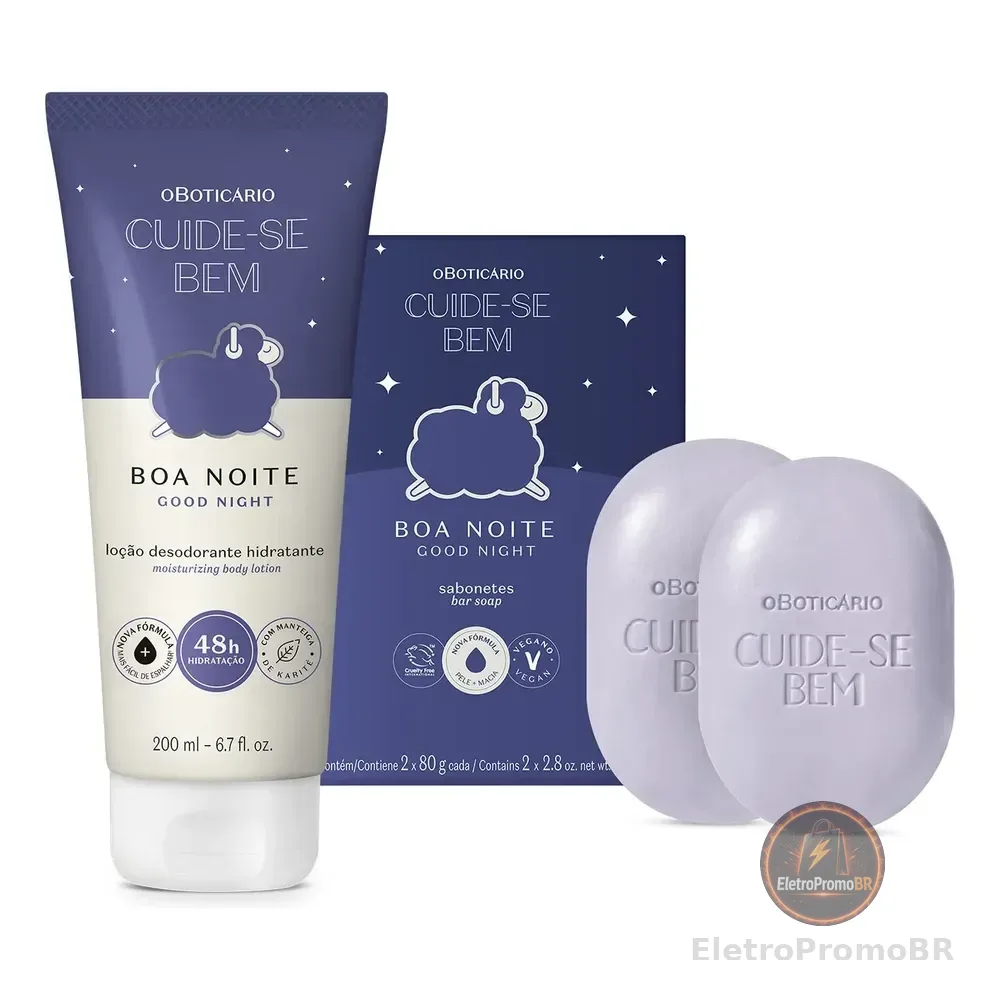 Combo Cuide-se Bem Boa Noite: Loção Corporal 200ml + Sabonet