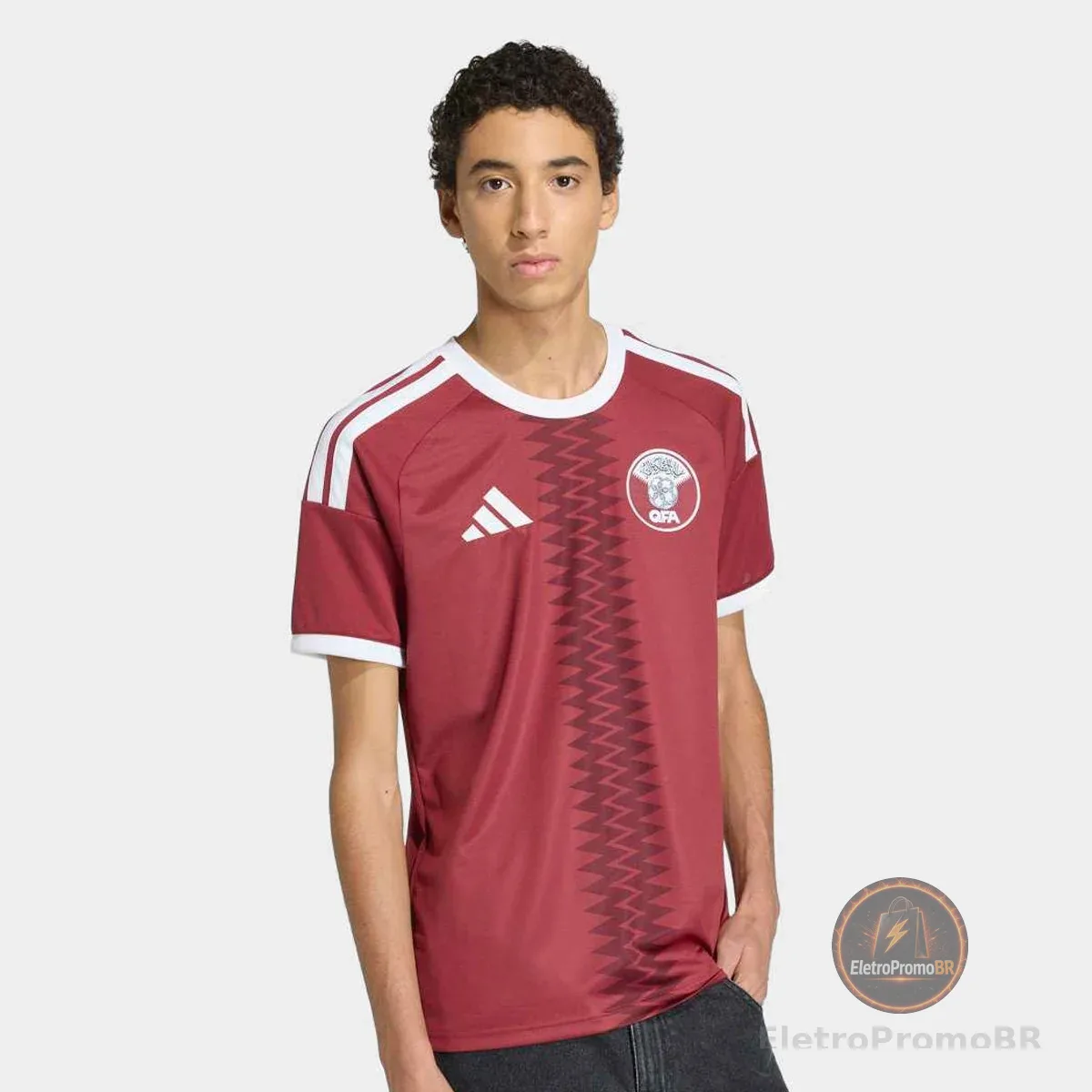 Camisa Seleção Catar Home 26/27 Torcedor Adidas Masculina