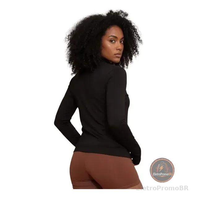 Casaquinho Fitness Feminino Com Ziper Em Suplex