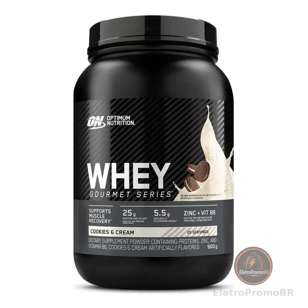 Whey Gourmet Series 25 Serv Optimum Nutrition Com Sabor De Creme Cookies And Cream
