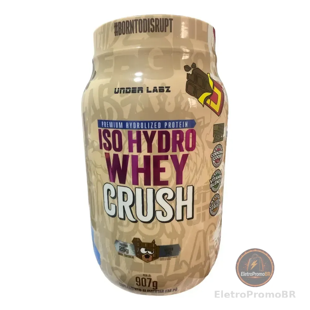 Isohydro Whey Crush Pote 907g Under Labz Chocobear Chocolate
