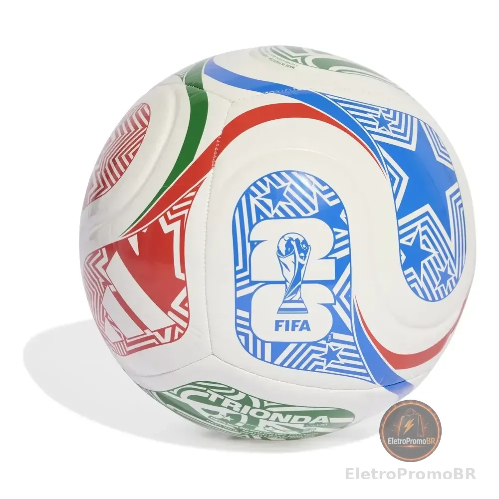 Bola De Futebol Branca adidas Jd8028 Tam4 Da Copa Do Mundo White/vivid Red/glow Blue/green