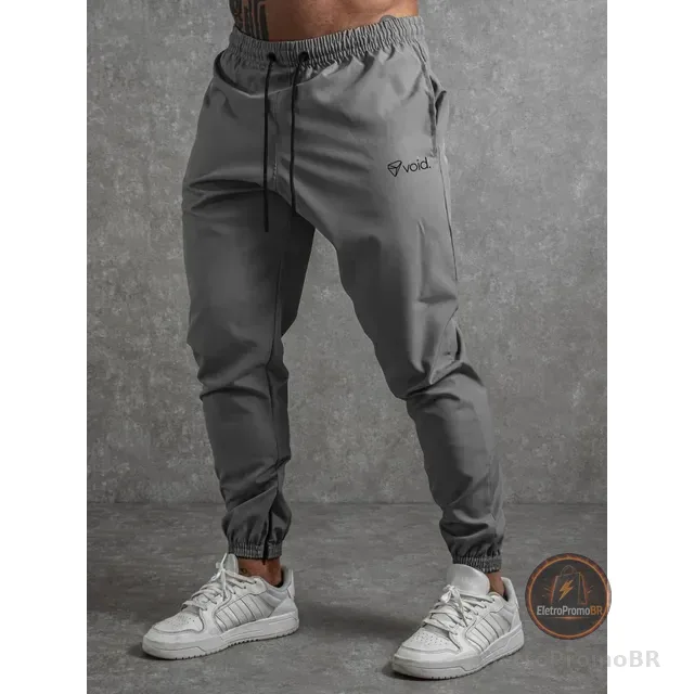 Calça Jogger Tactel Masculina Com Elastano E Zíper No Punho