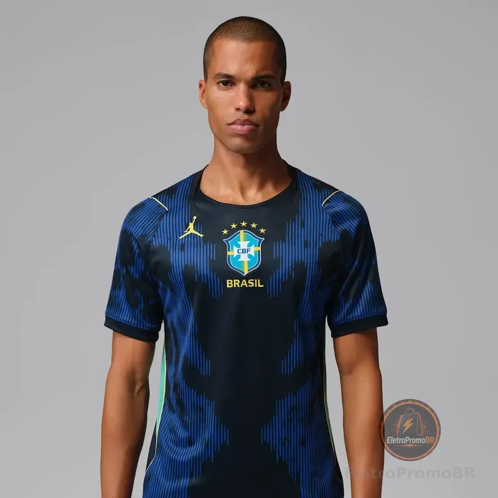 Camisa Brasil Jordan Ii 2026/27 Torcedor Pro Masculina Azul G