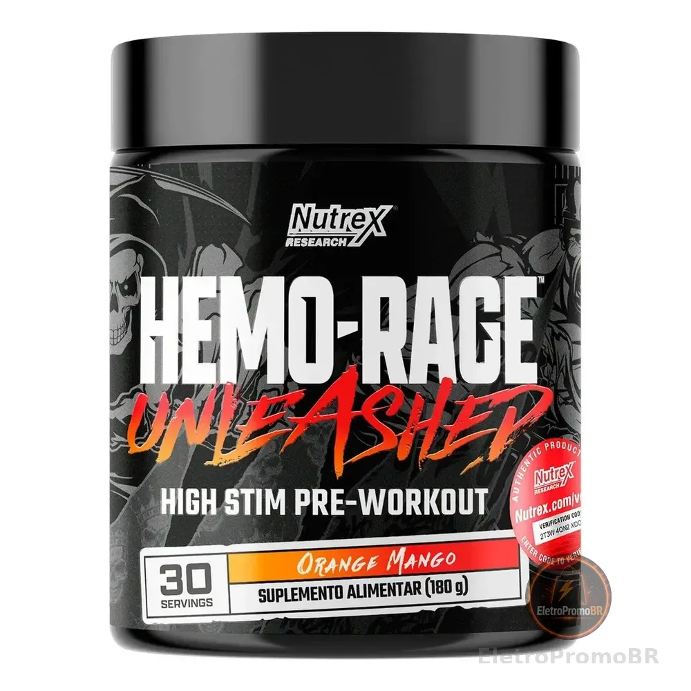 Pré Treino Hemo-rage Unleashed Orange Mango 180g Nutrex