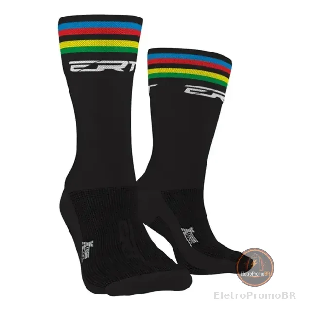 Meia Ciclismo Bike Corrida Esportiva Ert Cano Médio Cores