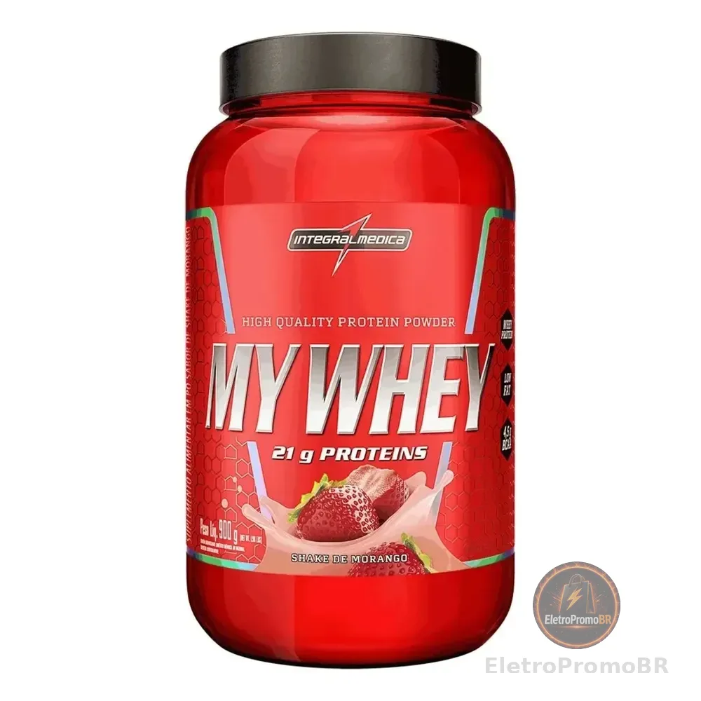 My Whey Shake De Morango Pote 900g Integralmédica Morango Batido De Morango