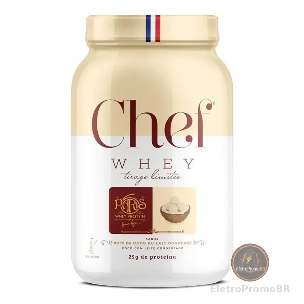 Chef Whey Protein Gourmet Paris 6 Zero Lactose 800g Chef Sab Coco Com Leite Condensado