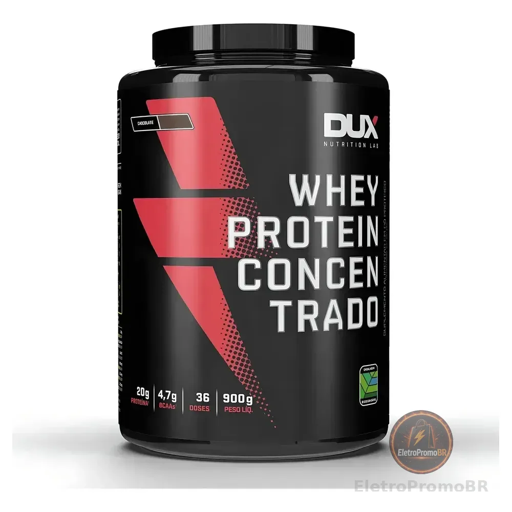 Whey Protein Concentrado Dux Nutrition (900g) Sabores Sabor Chocolate Branco