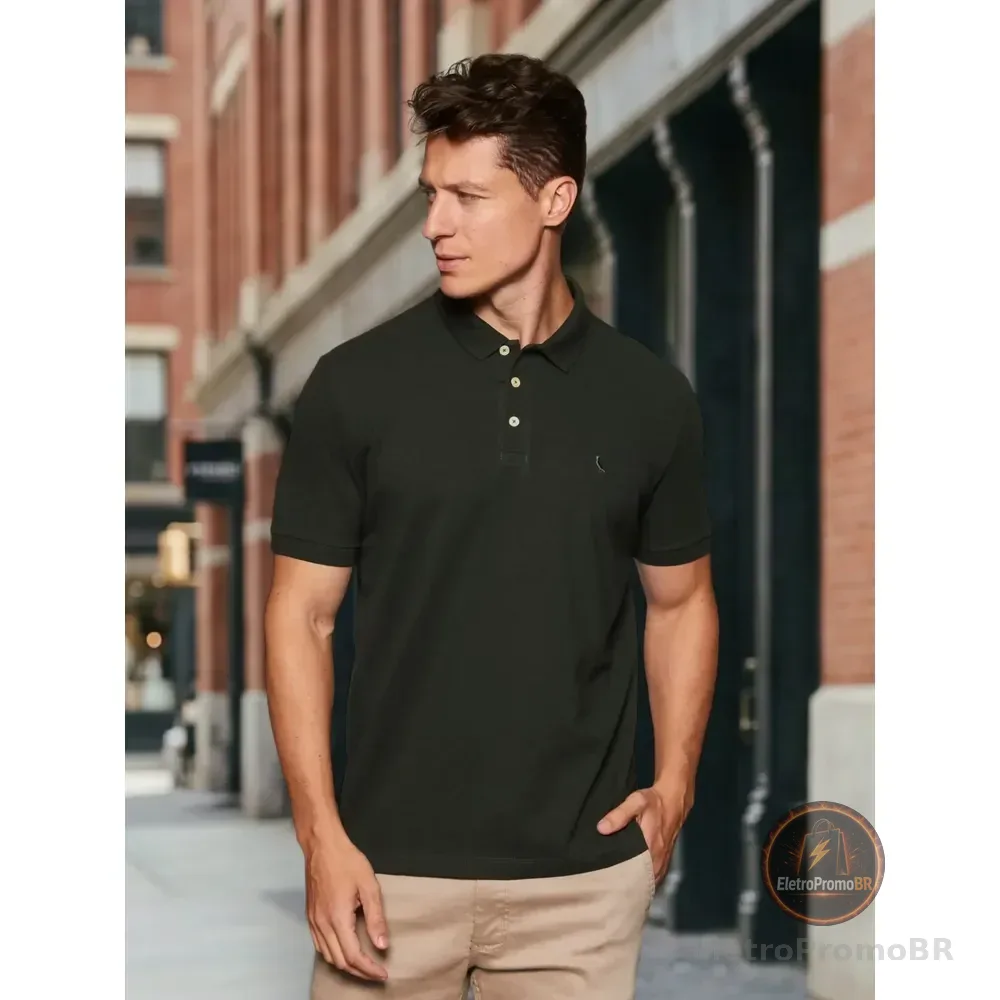 Polo Piquet Classica Rsv 26 Reserva Verde Floresta Lisa M