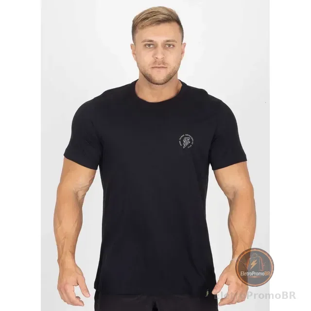Camiseta Treino Academia Bodybuilding Preta