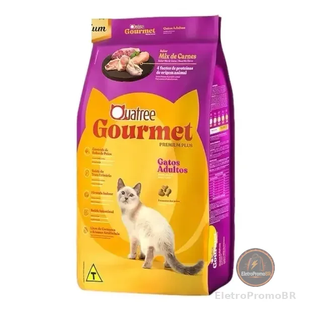 Ração Gatos Adultos Quatree Gourmet Mix De Carnes 10,1kg