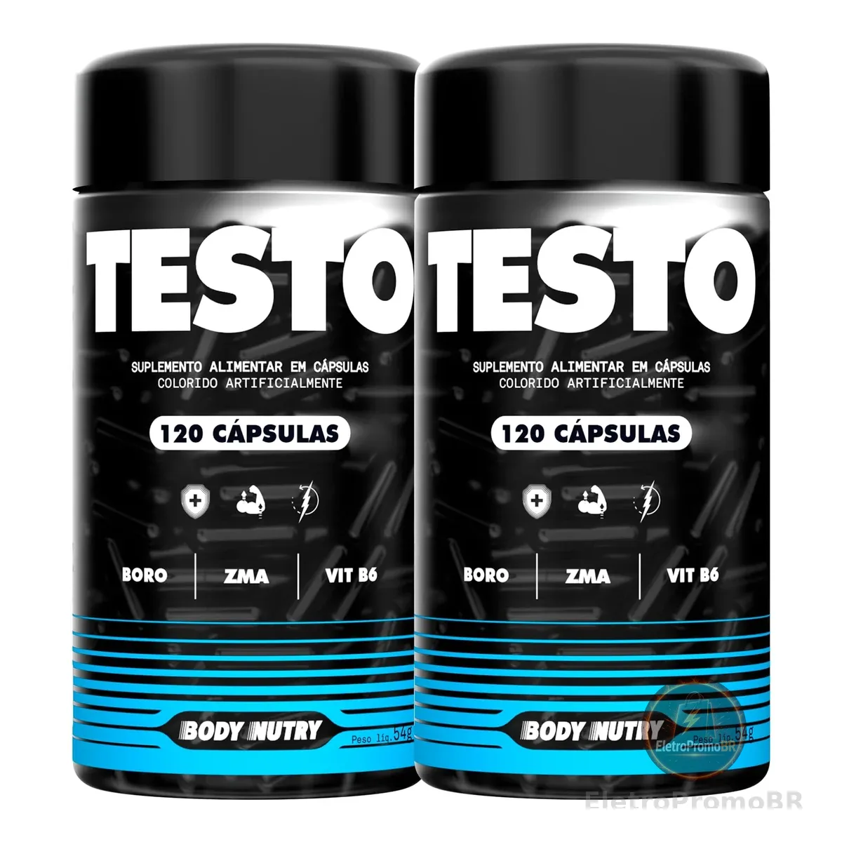 Kit 2x Body Nutry - Vitaminas e Minerais Pote 120 capsulas com Boro Magnésio Zinco Niacina Cálcio Vitamina B12 e B6 Suplemento Natural