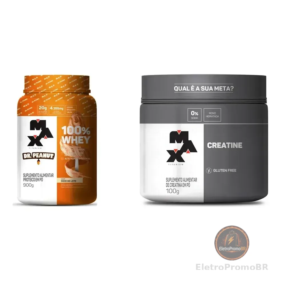 Kit Performance: Whey Protein Doce De Leite 900g + Creatina Monohidratada Sem Sabor 100g
