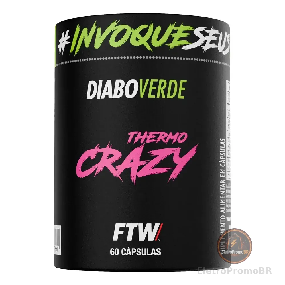 Termogênico Thermo Crazy Pote 60 Cáps Ftw - Diabo Verde 60 Cápsulas