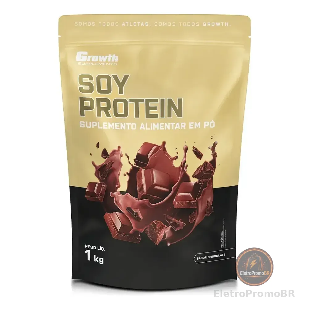 Proteína Isolada De Soja Growth Supplements Sabor Chocolate 1 Kg