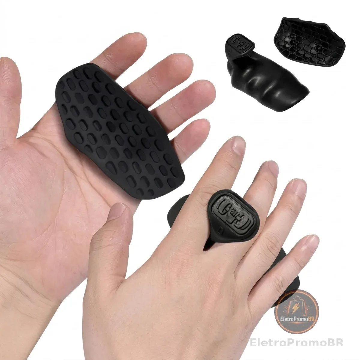 Protetor de Mãos para Musculação Grip Silicone Antiderrapante Formato Anatômico Unissex Ideal Crossfit Treino Funcional Halteres Maior Aderência Conforto Evita Calos e Bolhas 1 Par | Kazoku