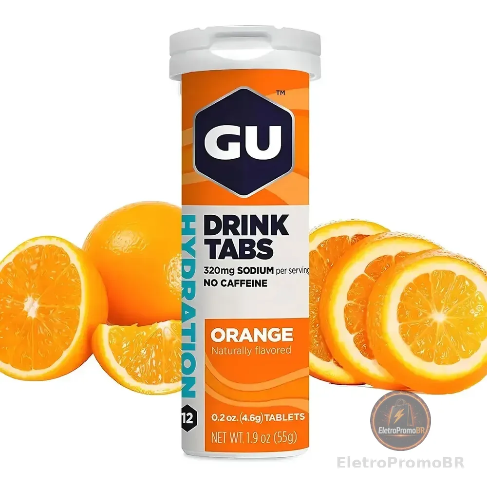 Gu Energy Hidroeletrolítico Tabs Sabor Laranja 12 Tabletes Efervescentes