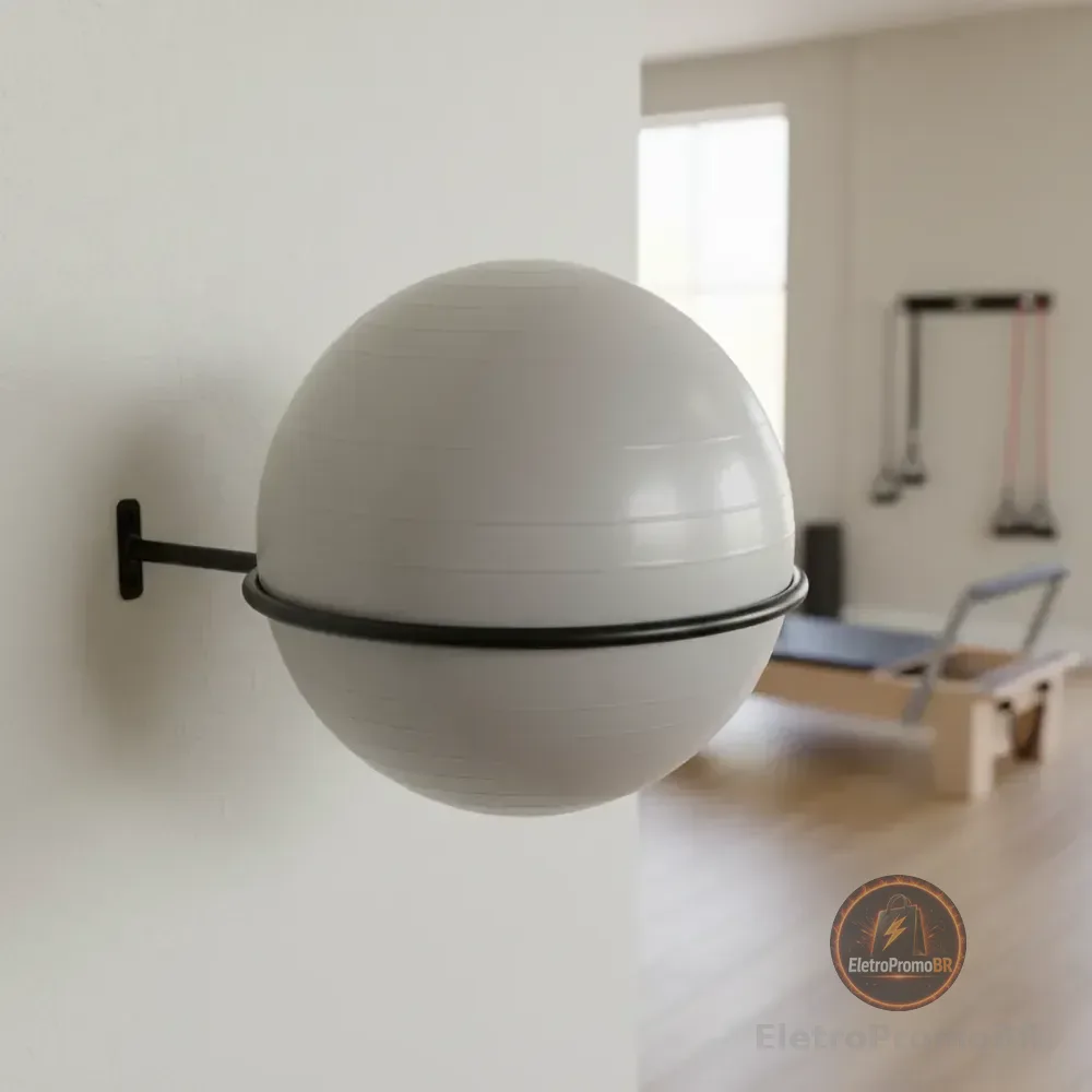 Suporte De Parede P/ Bola Suiça (pilates)-reforçado (preto)