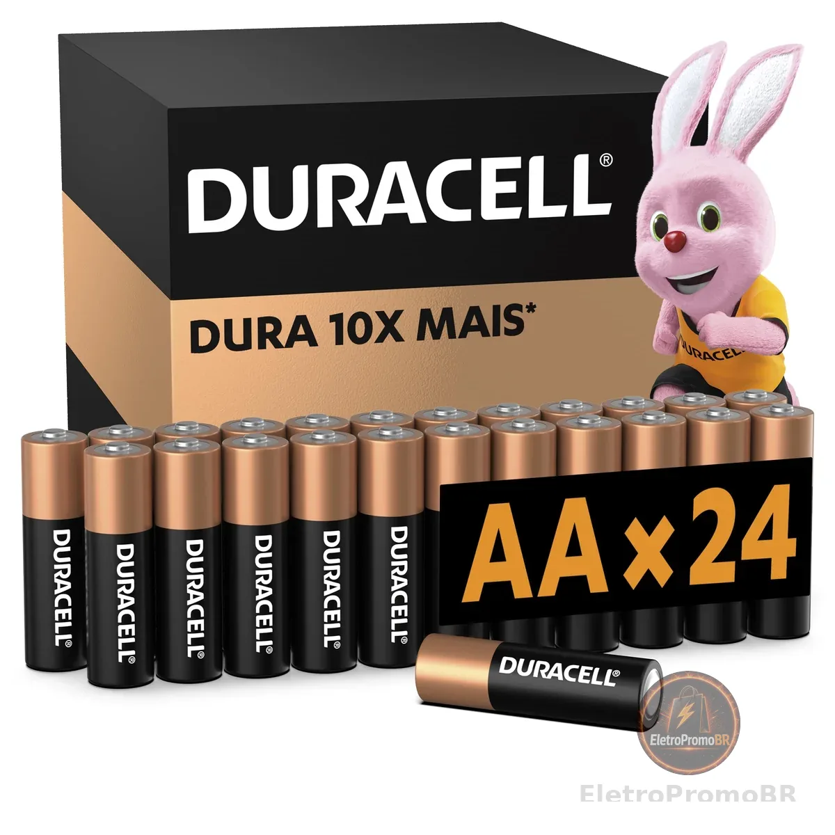 Duracell Pilhas Alcalinas AA Pequena Pack 24 Unidades – Dura até 10x Mais – Ideal para Controle de Videogame e Brinquedos