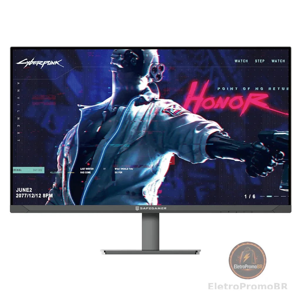 Monitor Gamer Safe Gamer 27 FHD 180Hz 1MS HDMI DP IPS Preto