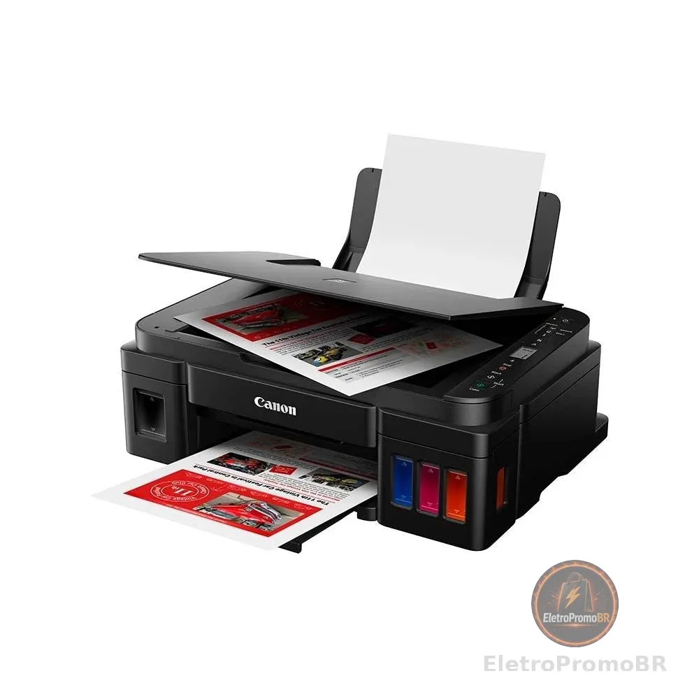 Impressora Multifuncional Com Tanque de Tinta Mega Tank G3110 Wifi Preta Canon