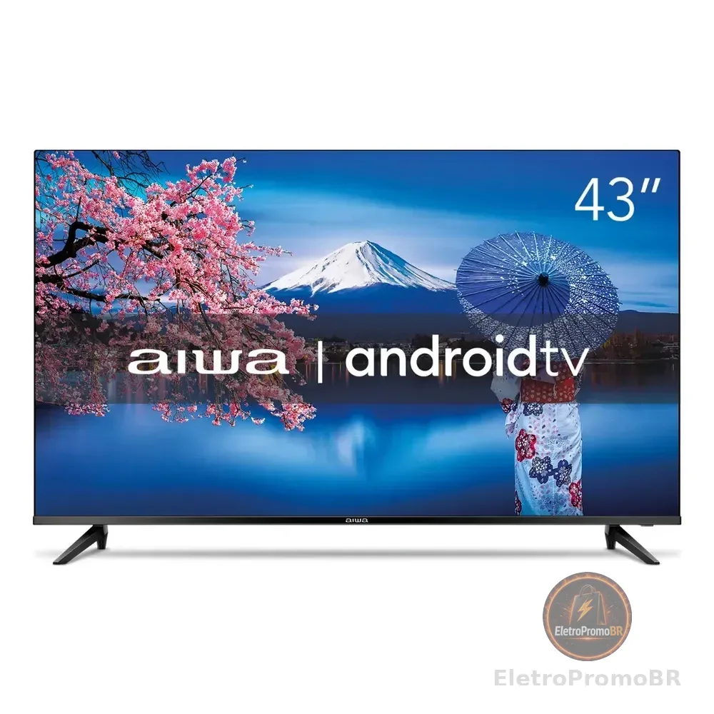 Smart Tv Aiwa 43 Android Full Hd Borda Ultrafina Hdr10 Dolby Áudio Aws-tv-43-bl-02-a