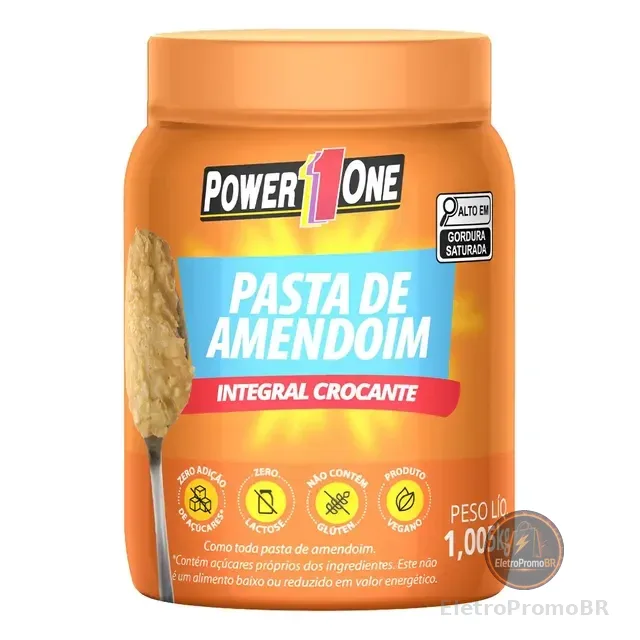 Pasta De Amendoim Power One 1kg Integral Natural