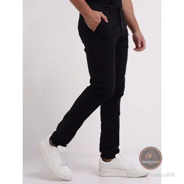 Calça Sarja Masculina Alfaiataria Social Sport Fino Slim