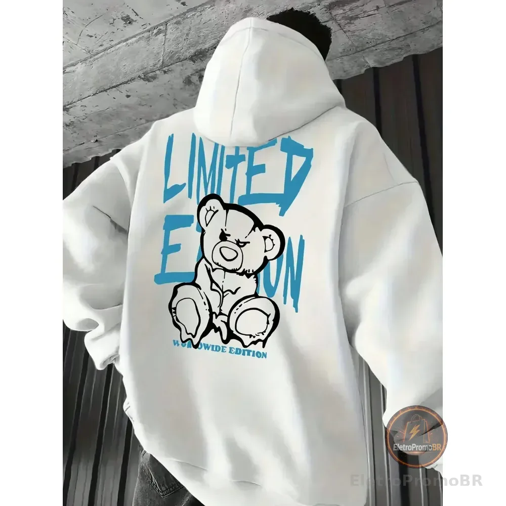 Blusa De Frio Estampada Unissex Casual Conforto Premium Luxo M Branco