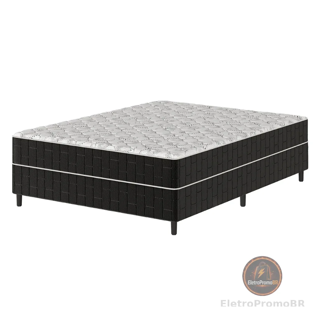 Colchão Cama de Casal Espuma D28 138x188 Cama Casal Conjugada Marsha Plus Umaflex