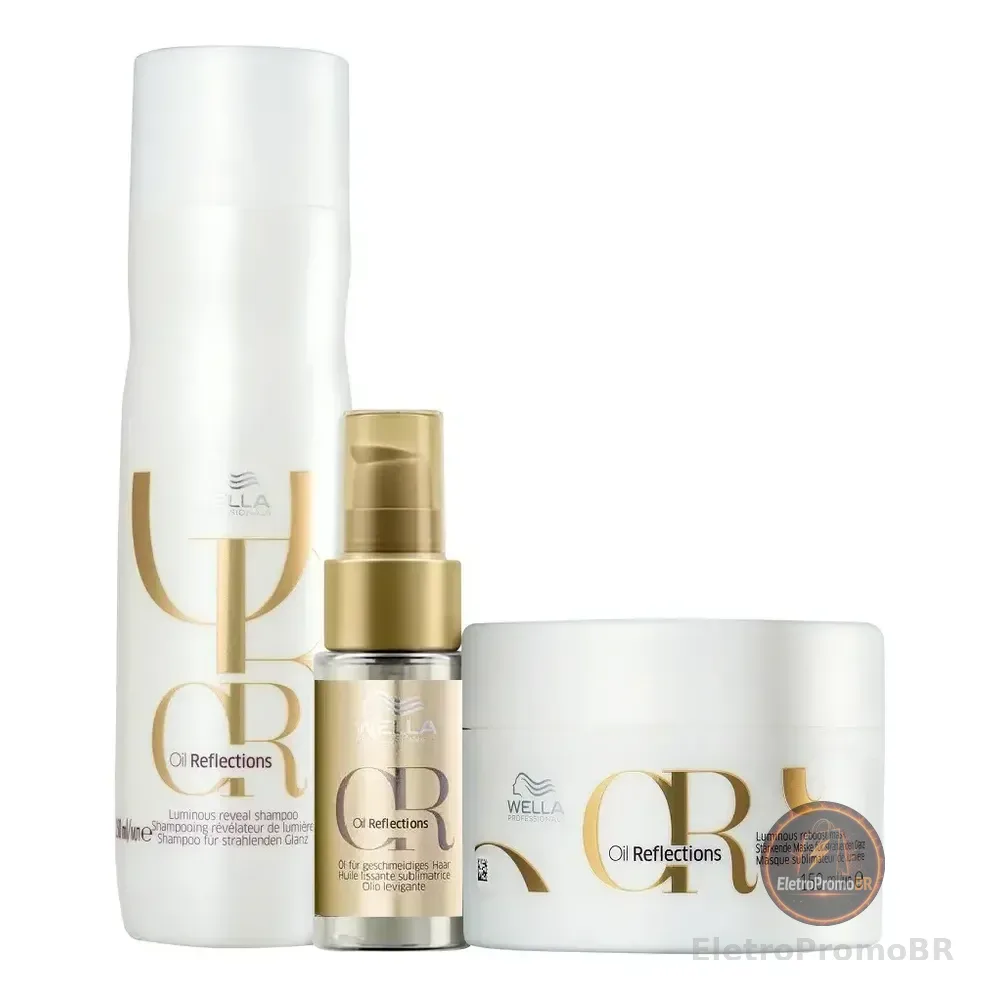 Kit Wella Oil Reflections Sh 250ml + Másc 150 Ml + Óleo 30ml