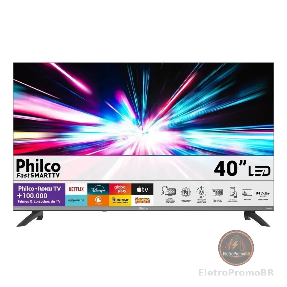 Smart Tv Philco 40 P40vik Led Roku Dolby Audio Wi-fi Hdmi Hdr Full Hd 110/220v