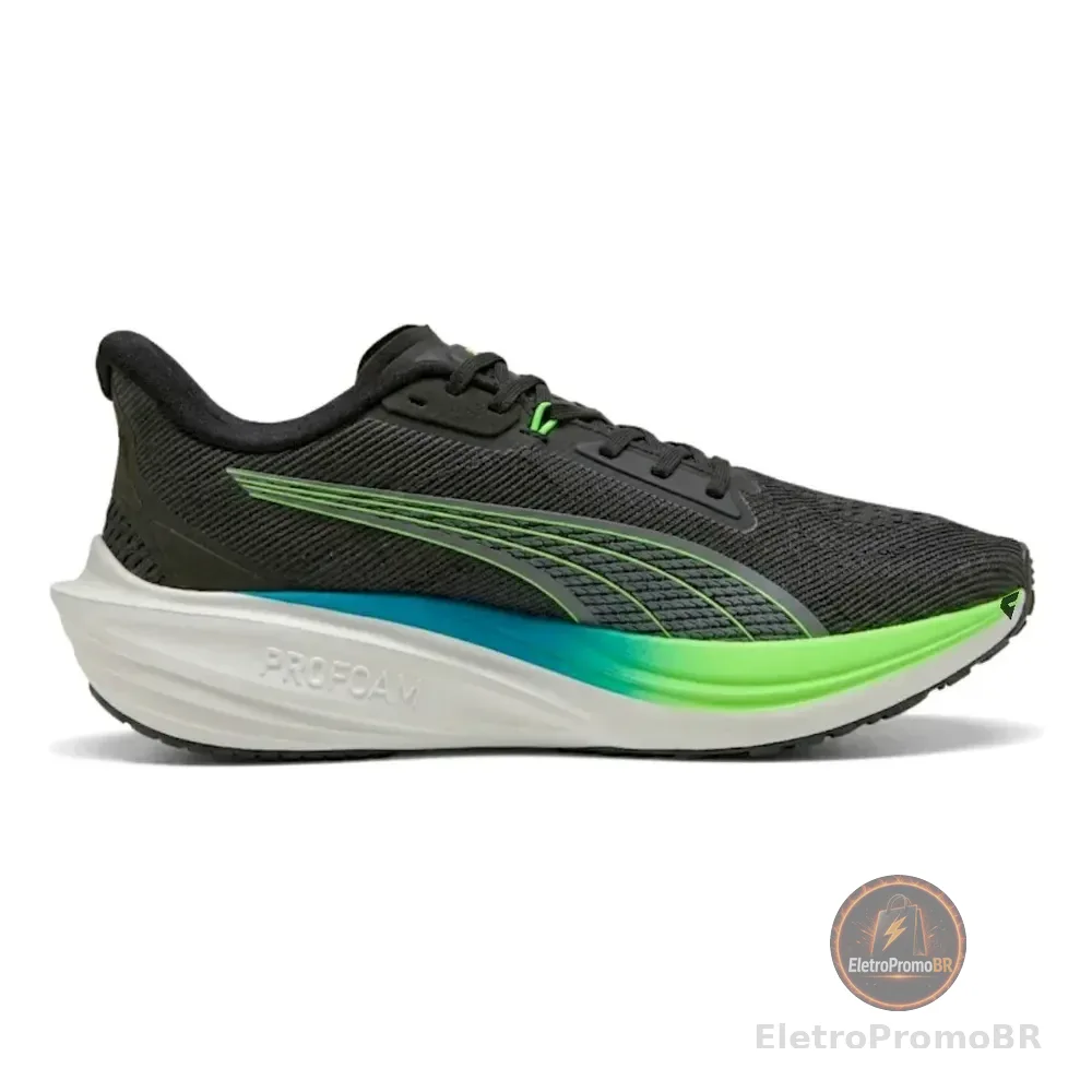 Tênis Puma Darter Pro Masculino Corrida Preto Azul E Verde Lisa 41