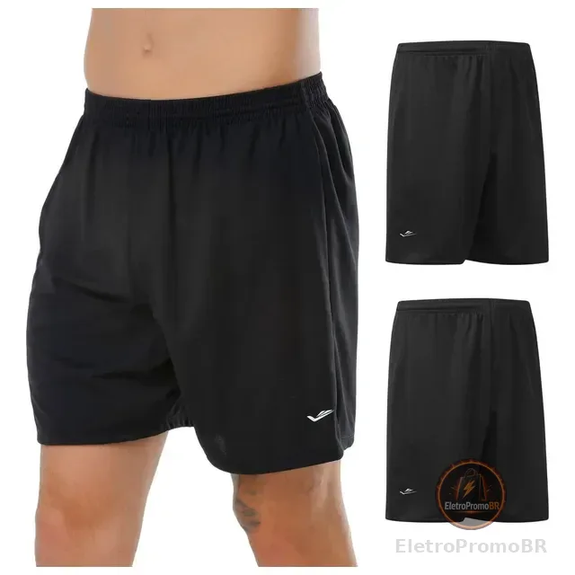 Kit 2 Bermuda Masculina Elite Short Elastano Academia Sport