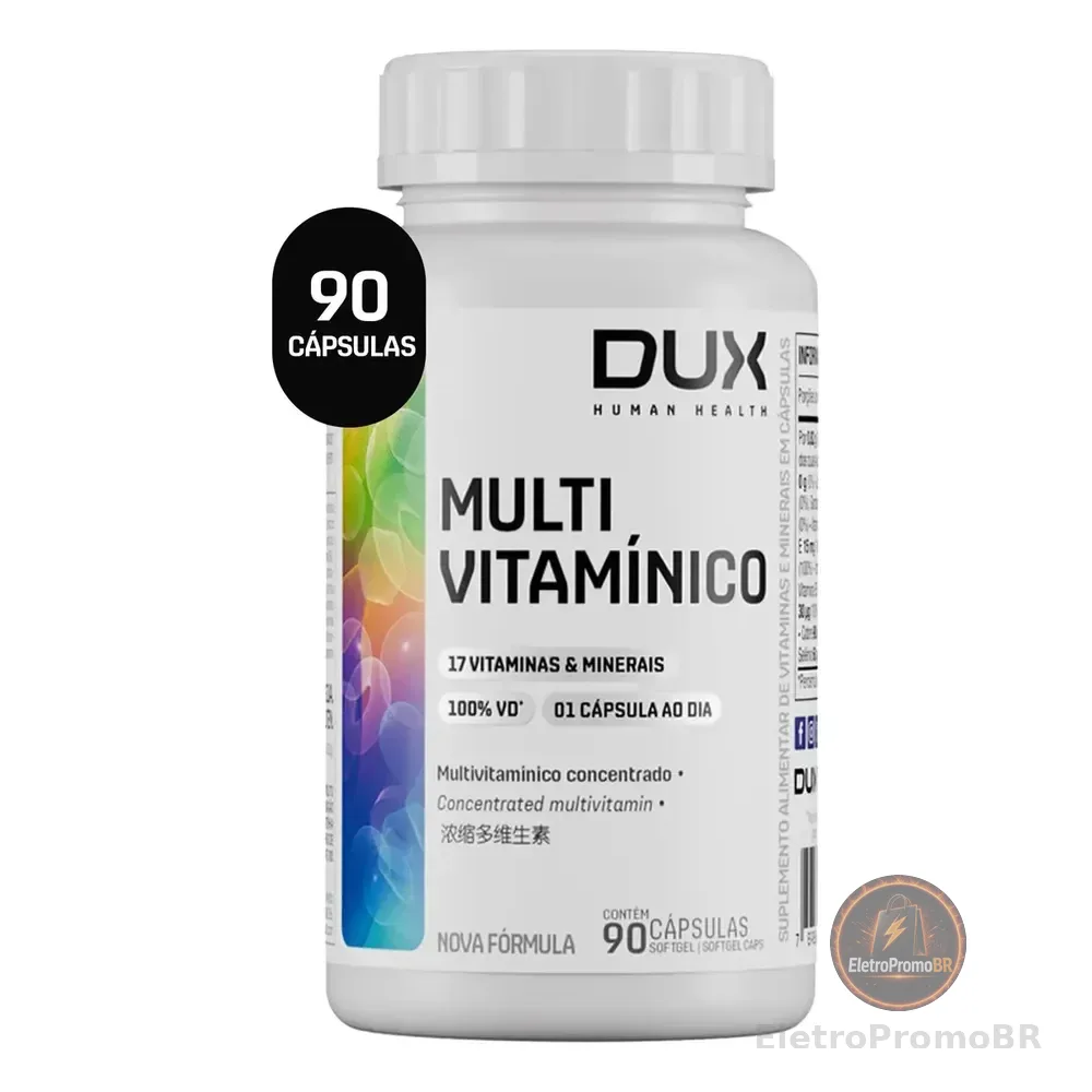 Multivitamínico - Pote 90 Cápsulas Dux Nutrition Sabor Sem Sabor Tamanho Natural