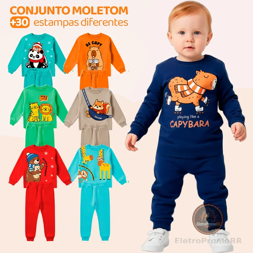 Kit Sortido 12 ou 4 Peças Moletom Roupa De Bebê Menino Infantil Inverno Conjunto Casaco Bebê Agasalho Flanelado de Bebê