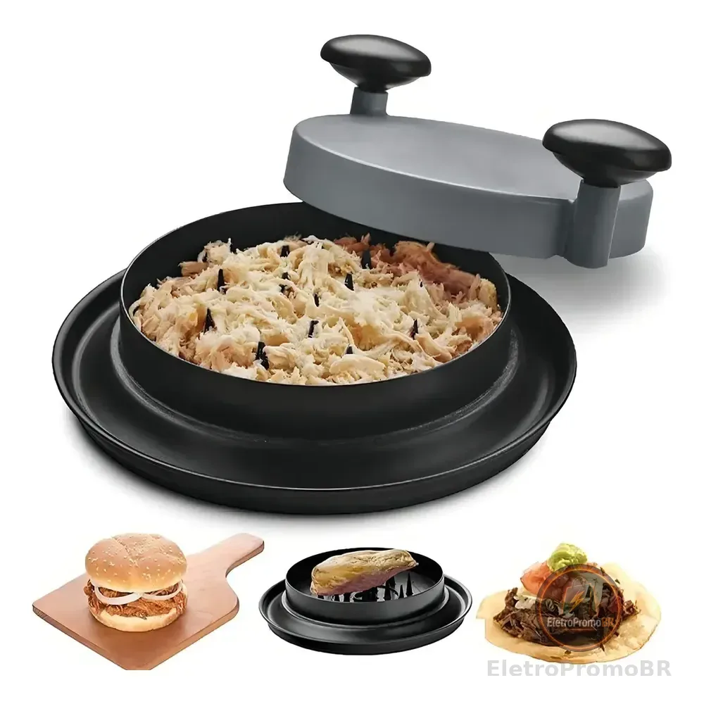 Desfiador Triturador Manual De Alimentos Carne Frango Agora! Cor Preto