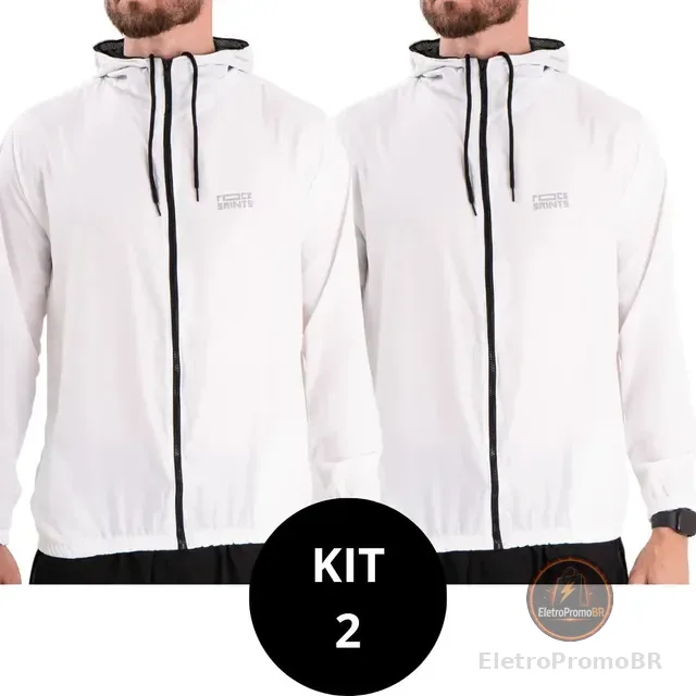 Kit 2 Corta Vento Liso Rock Saints
