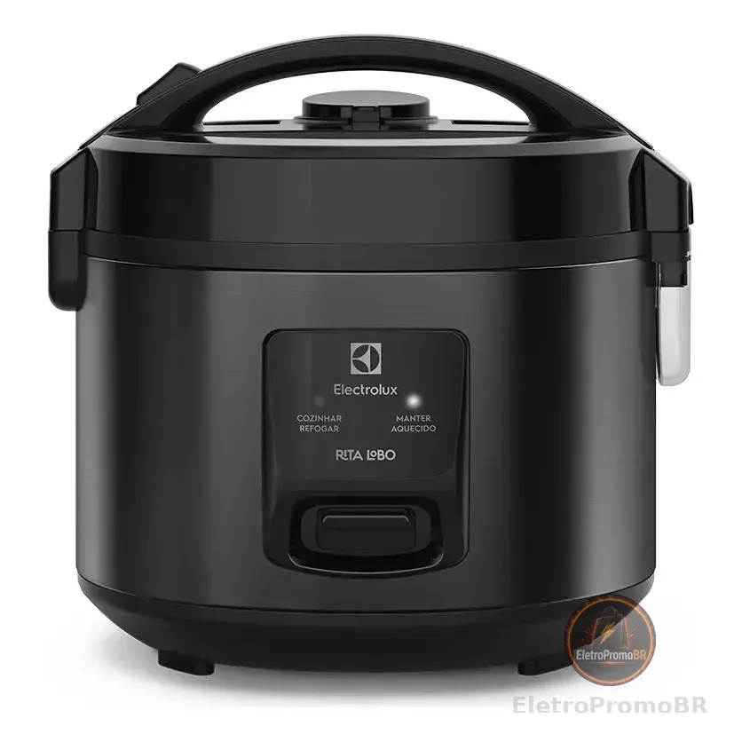 Panela De Arroz Elétrica Electrolux 2l Preta Efficient Visor Glass Por Rita Lobo Erc10 Preto/inox 220v 60hz