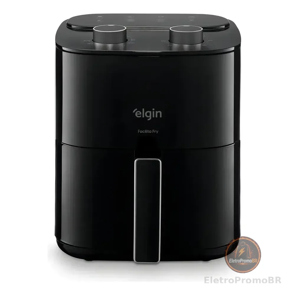 Fritadeira Air Fryer Elgin Facilita Fry 3,5 Litros Potência 1400w Cor Preta Preto 127v