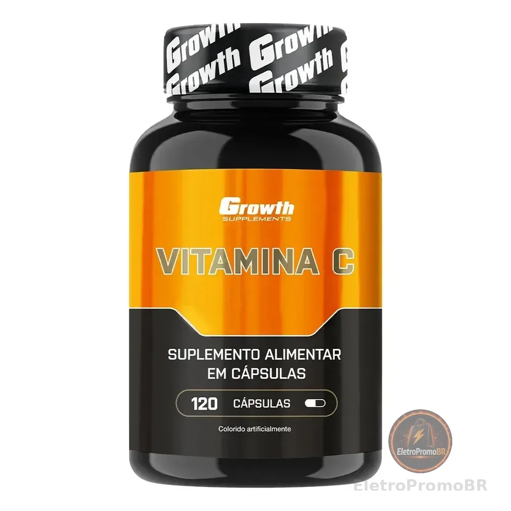 Vitamina C 120 Cápsulas Growth Supplements Natural