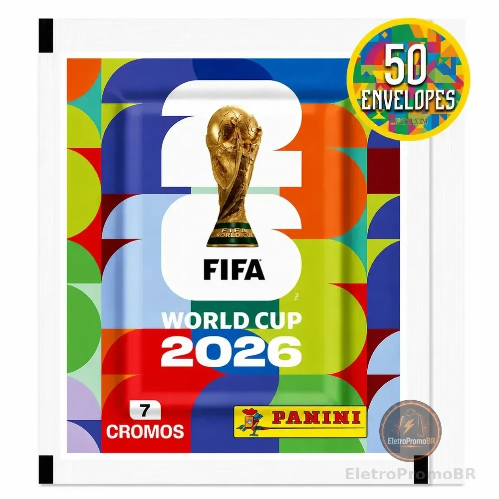 Copa Do Mundo Fifa 2026 - Kit Com 50 Envelopes Panini Oficial Copa Do Mundo 2026