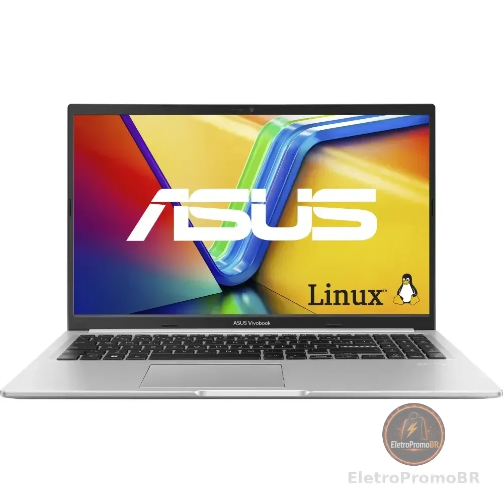Notebook Asus Vivobook 15 M1502, Amd Ryzen 7, 8 Gb Ram, 512 Gb Ssd, Keepos Linux, Cool Silver - M1502ya-nj611
