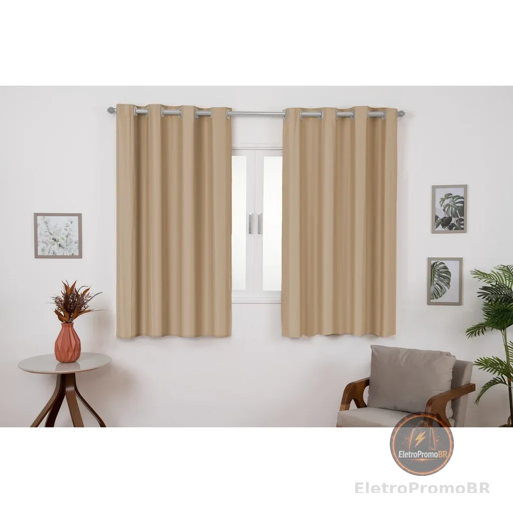Cortina Blackout 2,20m x 1,30m Quarto Sala Blackout PVC corta 100 % a luz Varias Cores