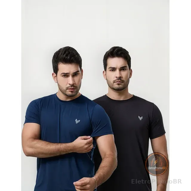 Kit 2 Camisa Camiseta Dry Fit Uvb Térmica Masculina Academia
