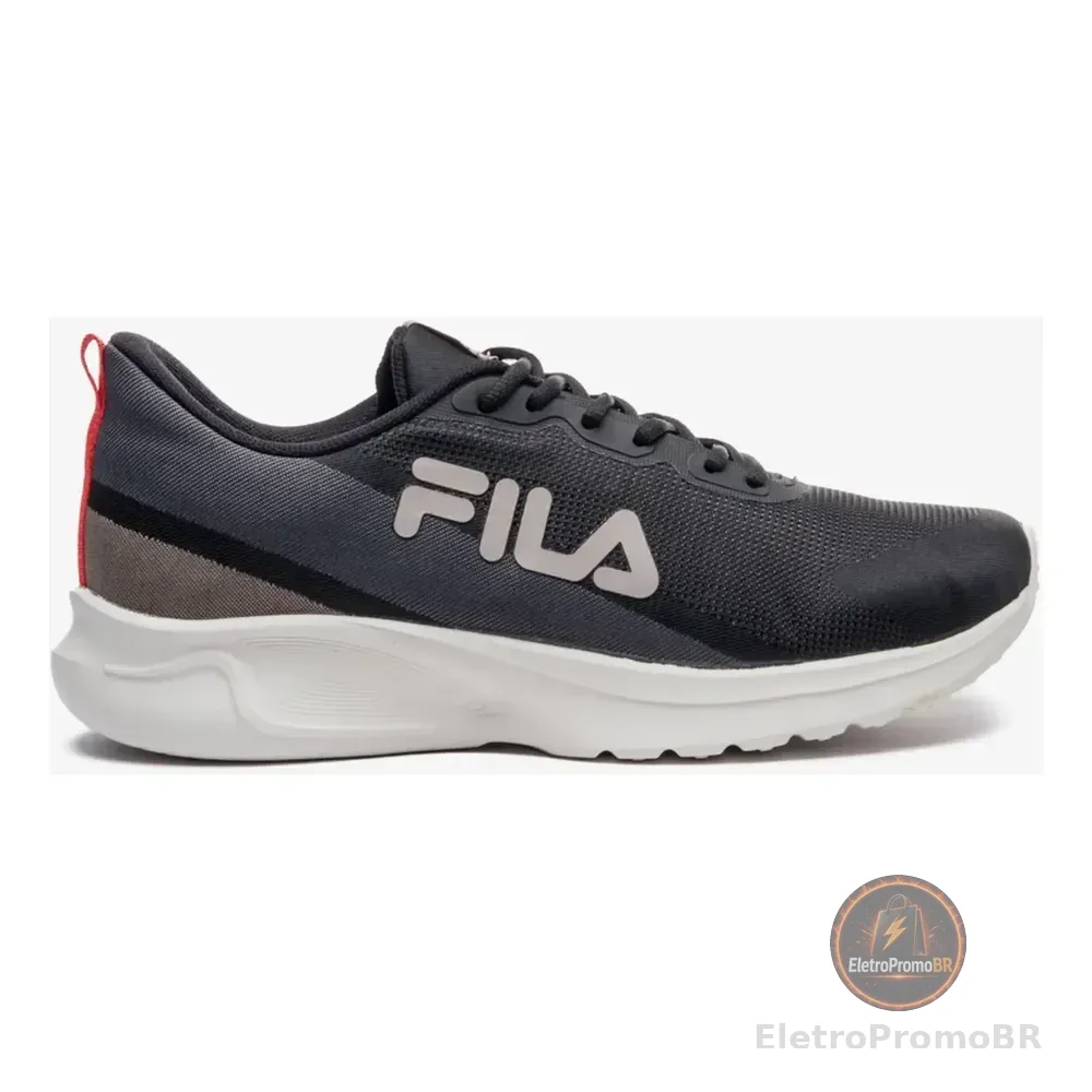Tênis Masculino Vector Fila Preto Grafite Oliva Lisa 41 Br